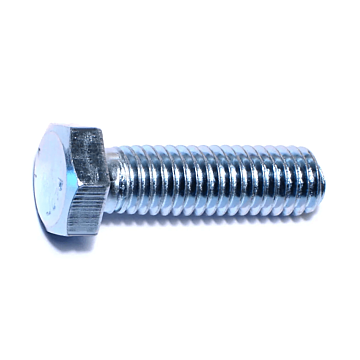 3/8"-16 x 1-1/4" Hex Head Tap Bolt, Coarse Thread, Zinc 