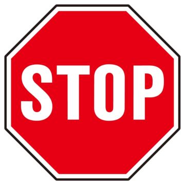 HY-KO Aluminum Pole 24 in Octagon Slop Sign