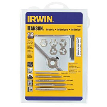 Irwin IRWIN Tap And Die Set, Metric, 3Mm-7Mm, 12-Piece
