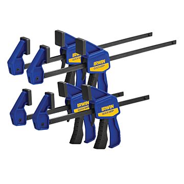 Irwin IRWIN Quick-Grip Bar Clamp, One-Handed, Mini, 6-Inch2), 12-Inch2), 4-Pack