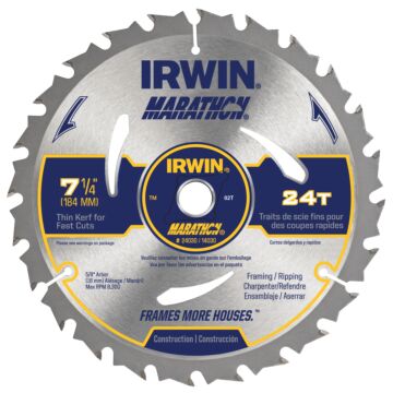Irwin 24T Marathon Circular Saw Blade - 7-1/4 in.