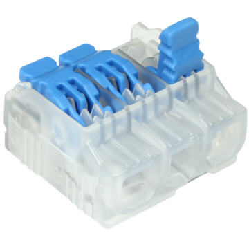 Ideal Industries Lever Wire Conn Blue 3 Wire 50pk