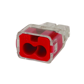Ideal Industries In-Sure® Push-In Wire Connector, Model 32 2-Port Red, Jar of 300