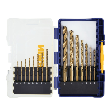 Irwin IRWIN Drill Bit Set, Cobalt Alloy Steel, 15-Piece