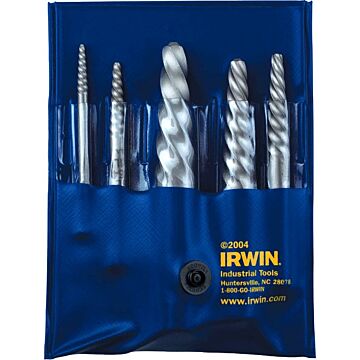 Irwin IRWIN Screw Extractor For Spiral Screws, 5-Piece