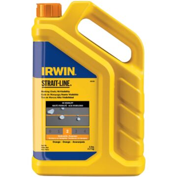 Irwin IRWIN Strait-Line Standard Marking Chalk, 5-Pound, Fluorescent Orange