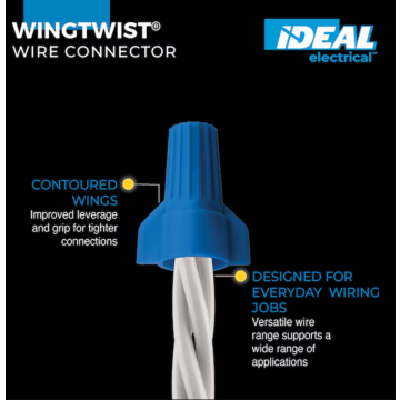 Ideal Industries WingTwist Wire Connector (Blue - 10pk)