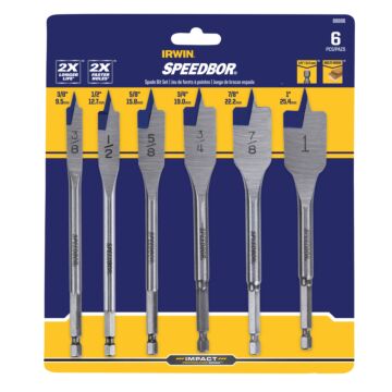 Irwin Speedbor Spade Bit Set (6pc)