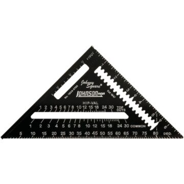 Johnson Level Johnny Square Aluminum Professional Easy-Read Rafter Square - 7 in.