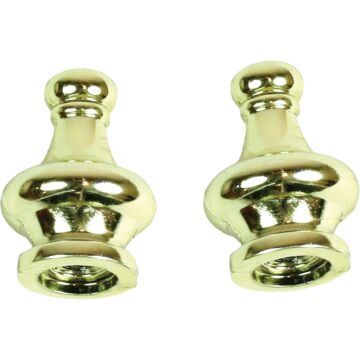 Jandorf Brass Pyramid Lamp Finial (2-Pack)