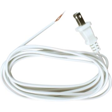 Jandorf 8 Ft. 18-2/SPT-1 White Lamp Cord
