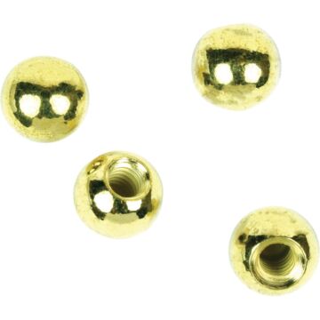 Jandorf 3/8 In. Dia. 8/32 Thread Brass Ball (4-Pack)