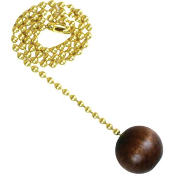 Jandorf 12 In. Pull Chain with Walnut Wood Ball