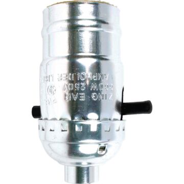 Jandorf Push-Through Medium Base Nickel Lamp Socket