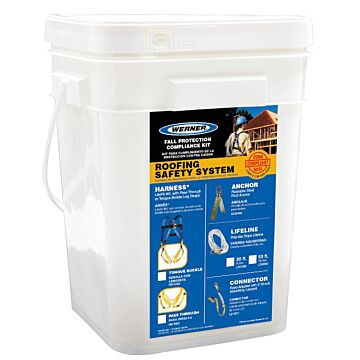 Werner K112201 Roofing Kit, 50 ft Deluxe, Tongue Buckle Harness