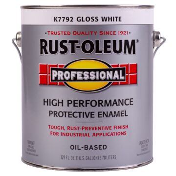 Rustoleum Professional Oil-Based Protective Enamel (Gloss - White) 1 gal