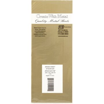 K&S Sheet Stock (Brass) .010" x 4" x 10"