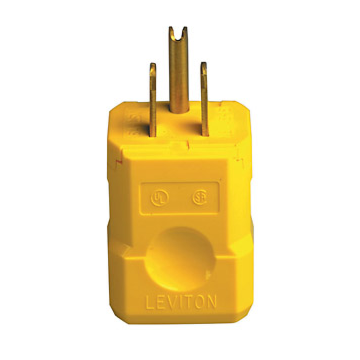 Leviton 15 Amp, 125 Volt, Straight Blade Plug, Industrial Grade