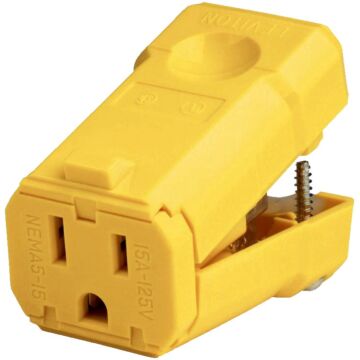 Leviton 15 Amp, 125 Volt, Straight Blade Connector, Industrial Grade