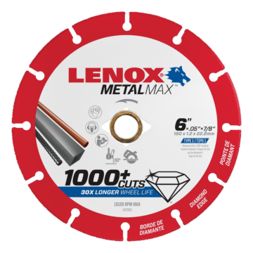 Lenox LENOX Tools Cutting Wheel, Diamond Edge, 6-Inch