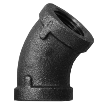 Jones Stephens 2-1/2" 45° Elbow Black