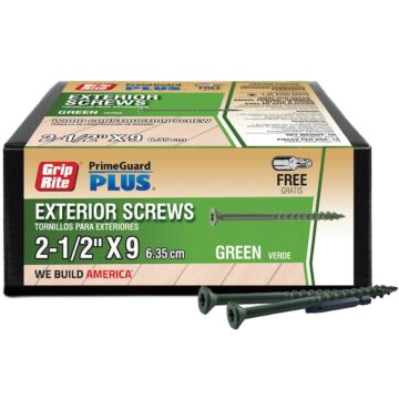 Grip-Rite T25 Star Deck Screw (Green - 1 lb) #9 x 2-1/2 in.