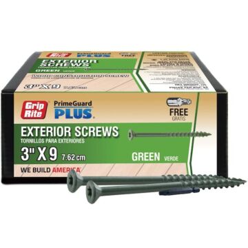 Grip-Rite T25 Star Deck Screw (Green - 1 lb) #9 x 3 in.