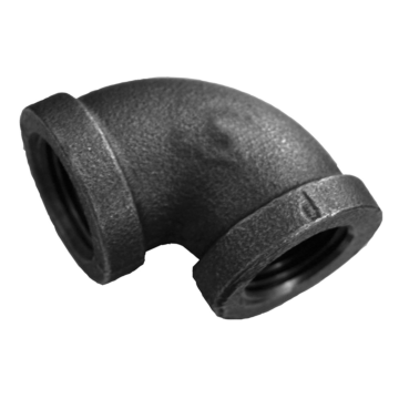 Jones Stephens 4" 90° Elbow Black