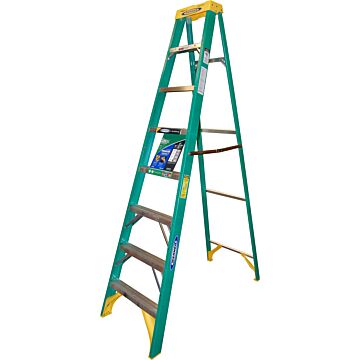 Werner Type II Fiberglass Step Ladder - 8 ft