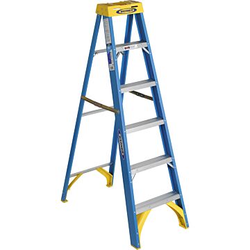 Werner Type I Fiberglass Step Ladder - 6 ft