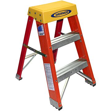 Werner Type IA Fiberglass Step Stool - 2 ft