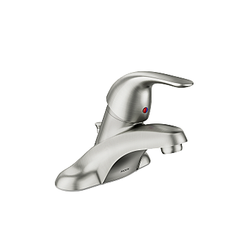 Moen WSL84502SRN Spot Resist Brushed Nickel One-Handle Low Arc Bathroom Faucet