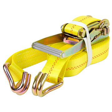 Ancra Cargo Heavy Duty Ratchet Tie-Down w/ J-Hooks - 2 in. x 27 ft