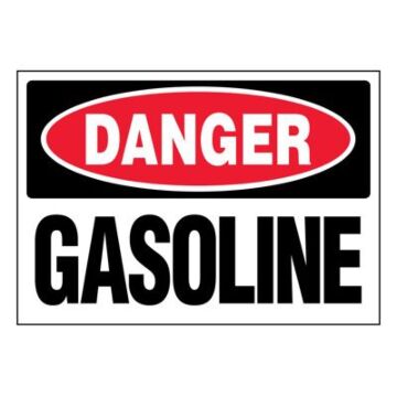 SETON Danger Gasoline Tank Warning Label