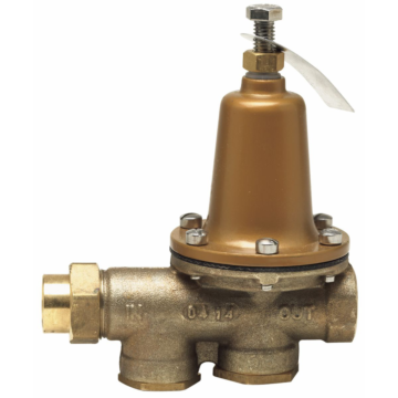 WATTS 3/4 IN Lead Free Water Pressure Reducing Valve, NPT Female Union x NPT Female, Polymer Seat, Adjustable 25-75 psi