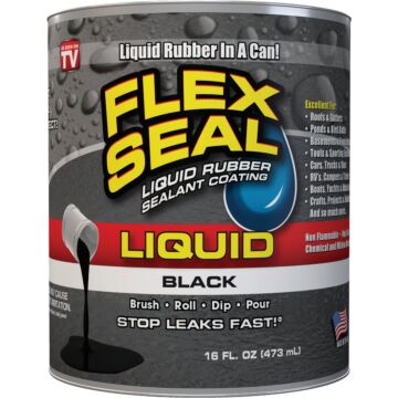 Flex Seal Liquid Rubber Sealant (Black) 1 pt