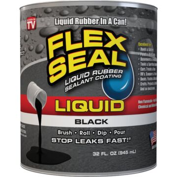 Flex Seal Liquid Rubber Sealant (Black) 1 qt