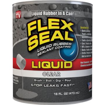 Flex Seal Liquid Rubber Sealant (Clear) 1 pt
