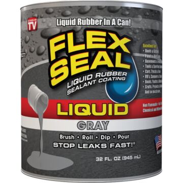Flex Seal Liquid Rubber Sealant (Gray) 1 qt
