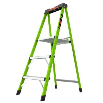 Little Giant Type 1AA Jumbo 3-Step Aluminum Ladder - 3-1/2 ft