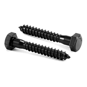 Midwest Fastener 3/8 in 4-1/2 in Black Lag Screw