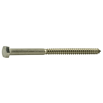 5/16" x 5" Hex Head, Lag Screw, Stainless Steel 