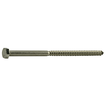 5/16" x 6" Hex Head, Lag Screw, Stainless Steel 