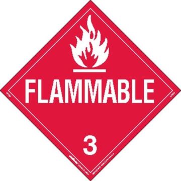 John M. Ellsworth Flammable Adhesive Placard