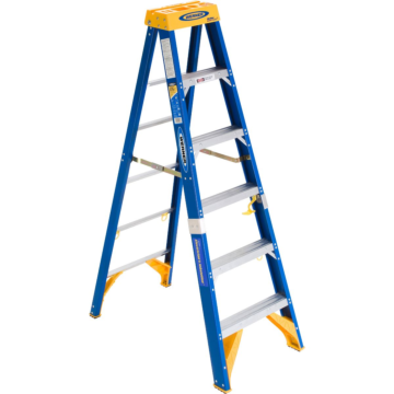 Werner Type IAA Fiberglass Electricians JobStation Ladder - 6 ft
