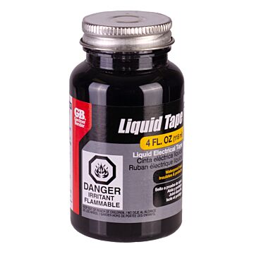 Gardner Bender Liquid Electrical Tape, Waterproof Seal, All Indoor/Outdoor Uses, Includes Brush, Black, 4oz, 1/Jar