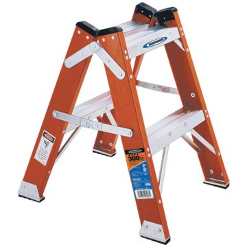 Werner Type IA Fiberglass Twin Step Stool - 2 ft
