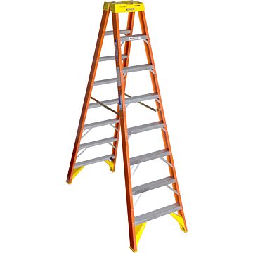 Werner Type IA Fiberglass Twin Ladder - 8 ft