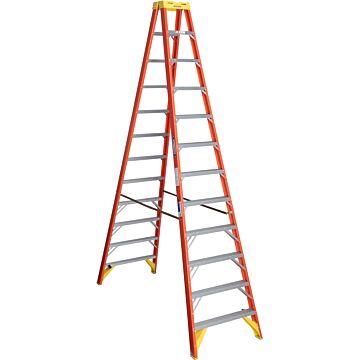 Werner Type IA Fiberglass Twin Ladder - 12 ft