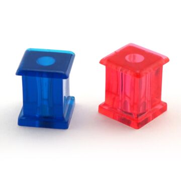 Magnet Source® Plastic Pink + Blue Neodymium Magnetic Push Pin Squares